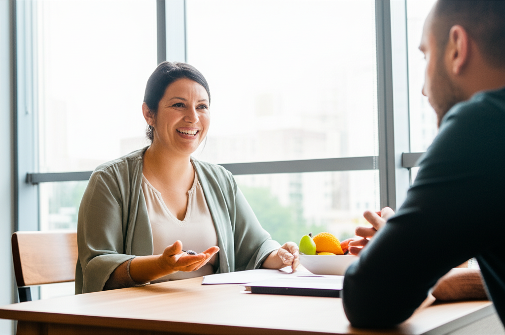 Health coaching session